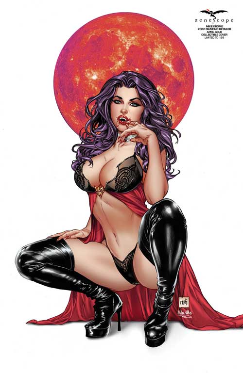 Mike Krome - 2022 Diamond Retailer April Gold Collectible Cover - LE 199 - Zenescope Entertainment Inc