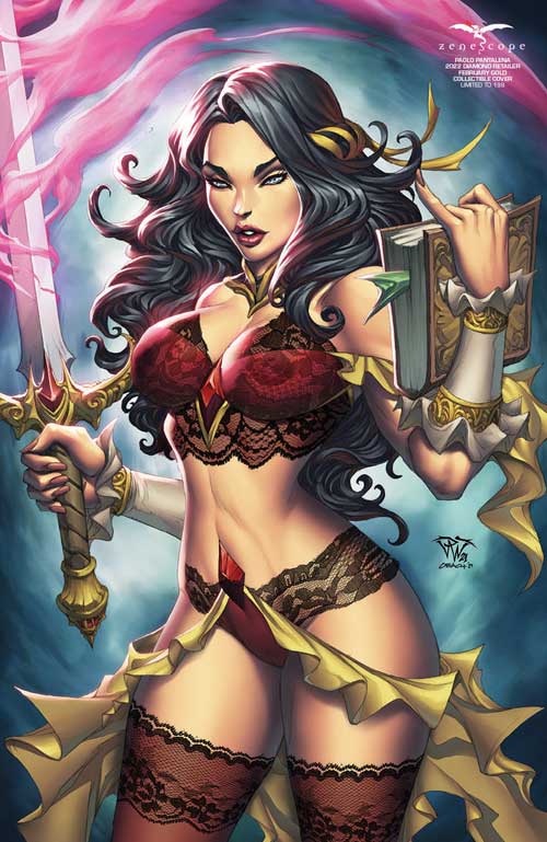Paolo Pantalena - 2022 Diamond Retailer February Gold Collectible Cover - LE 199 - Zenescope Entertainment Inc