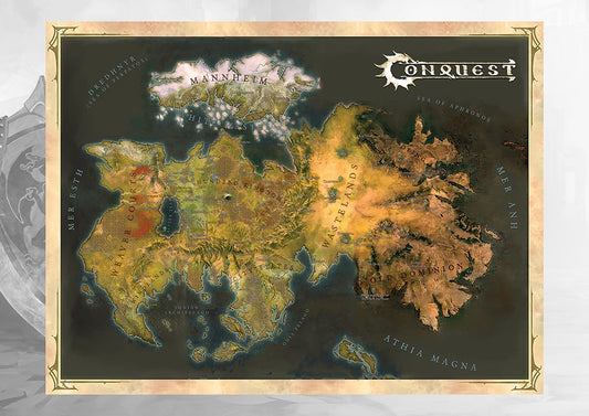 Conquest Cloth Map of Alektria, the first continent of EÄ